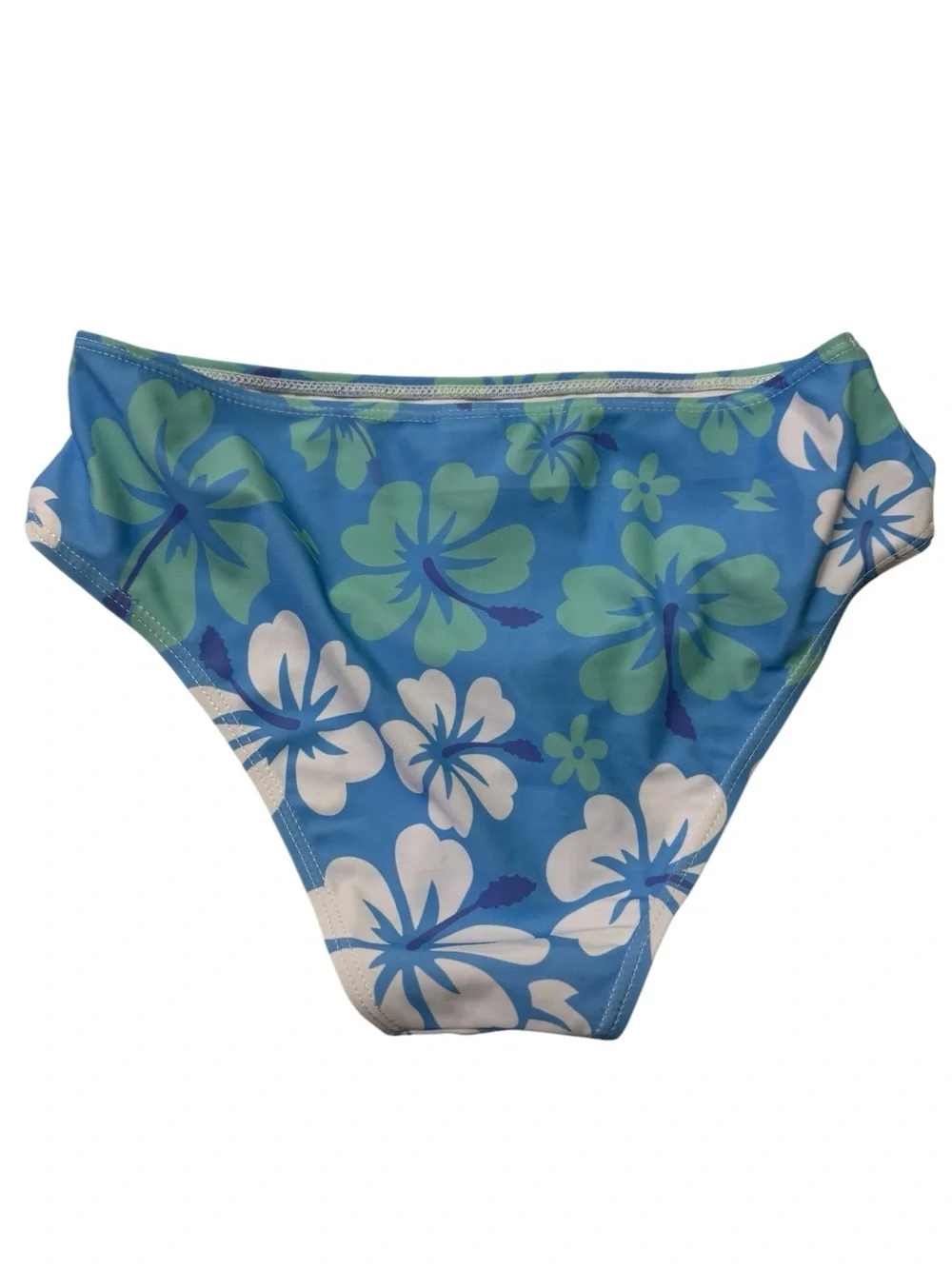 Blue and Green Hibiscus 3 Piece Swim Set
